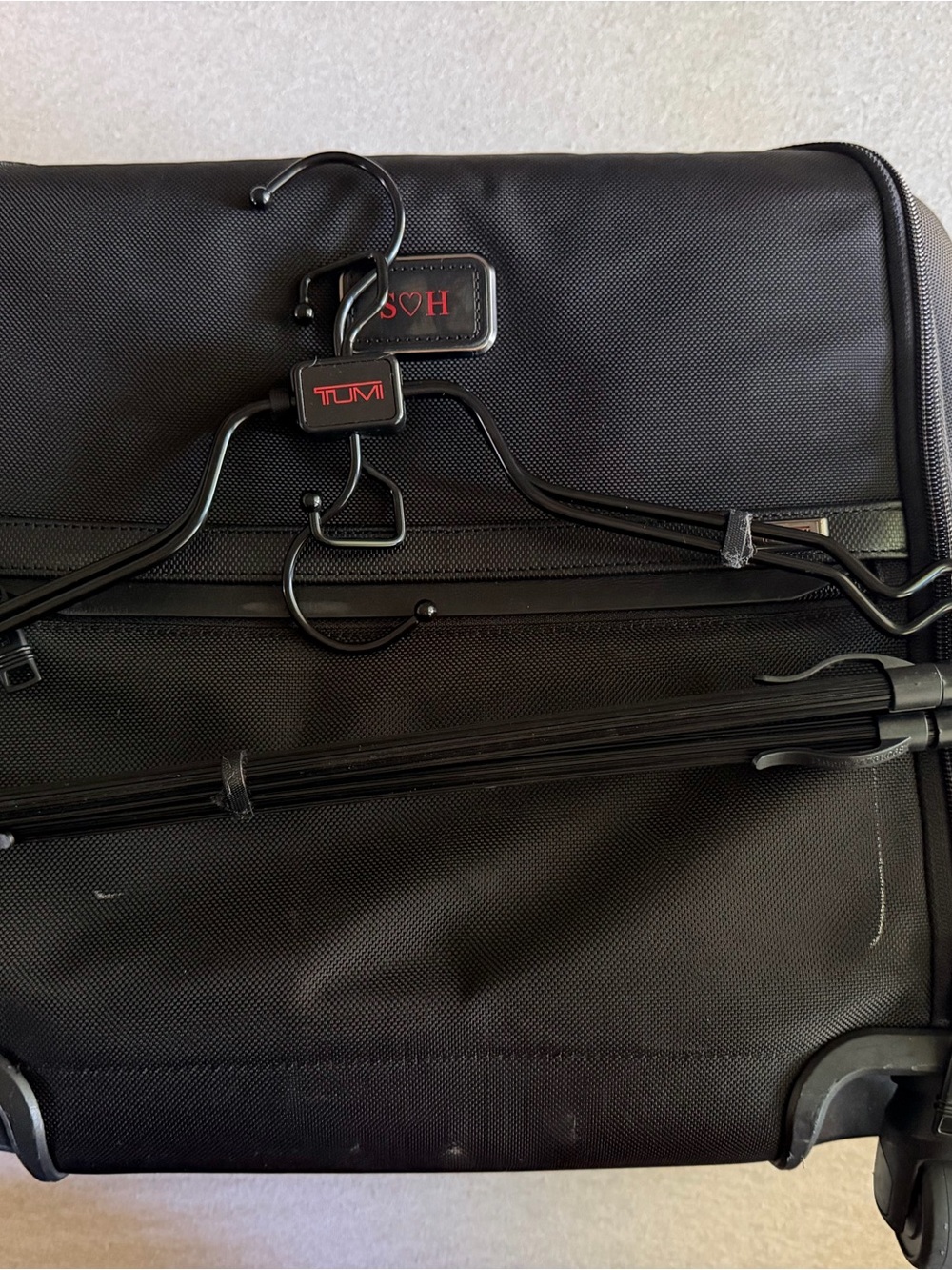 Tumi Black Rolling Garment Bag with Hangers